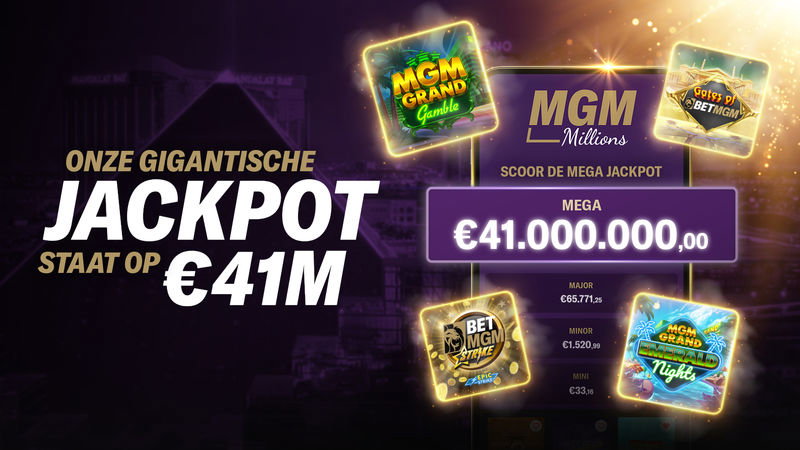MGM Millions – vier progressieve jackpots, Betmgm