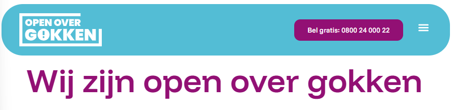 Banner van Open over Gokken over verantwoord spelen