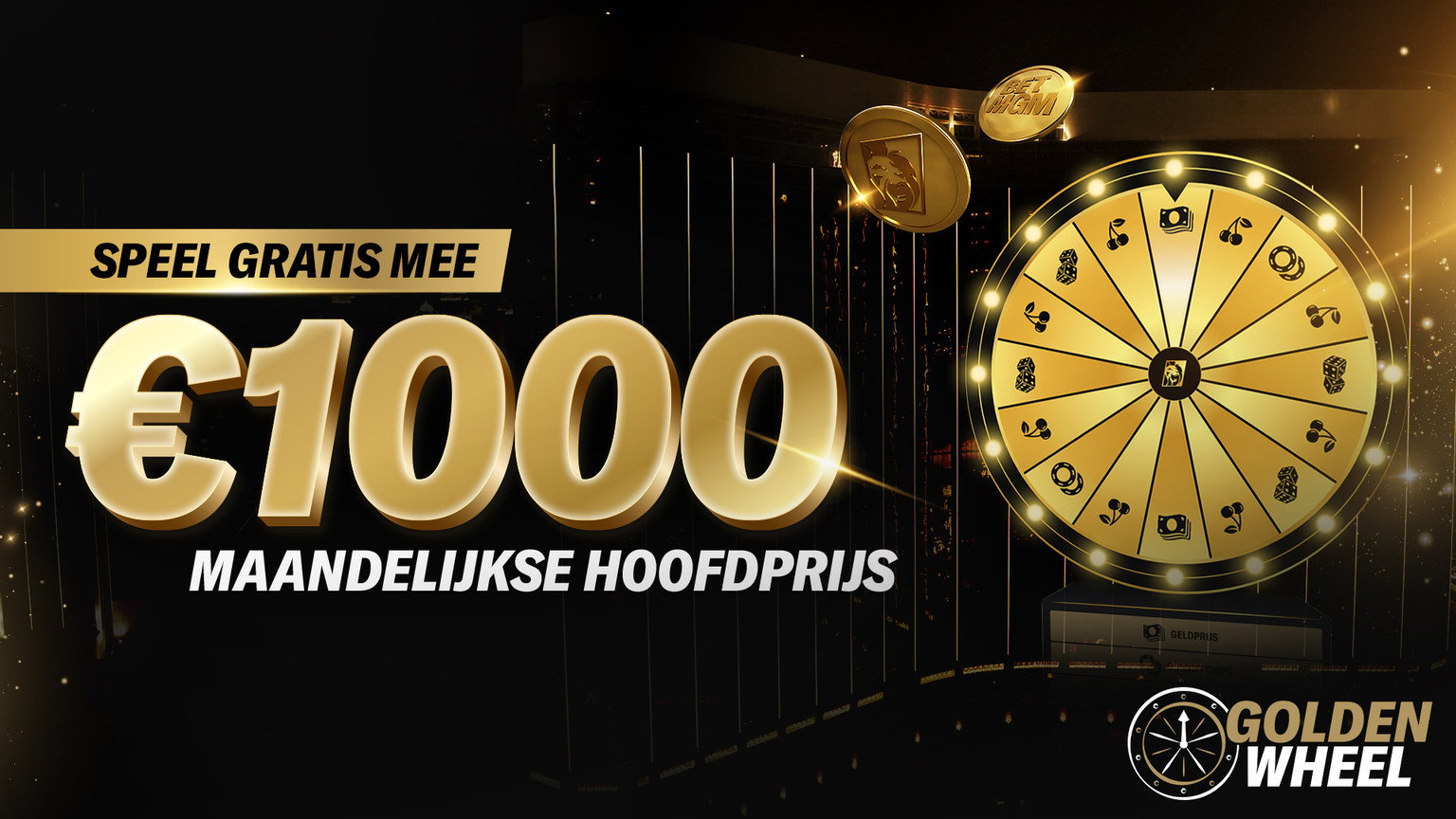 Golden Wheel - Dagelijks gratis draaien, Betmgm