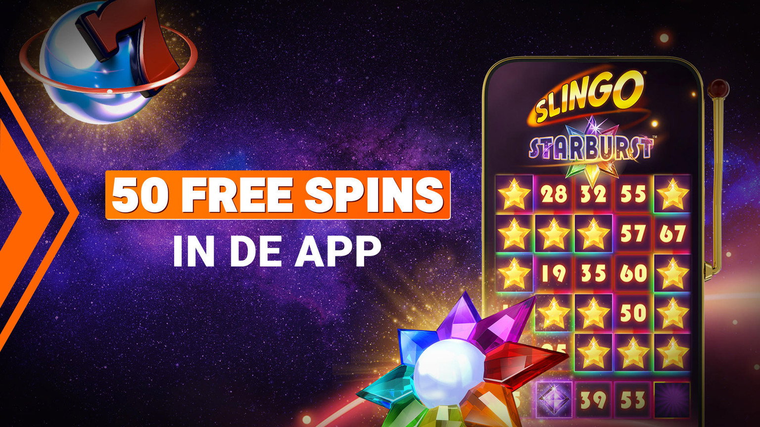 Gratis App Spins - 50 Free Spins Starburst, Leovegas